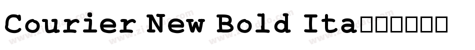 Courier New Bold Ita字体转换